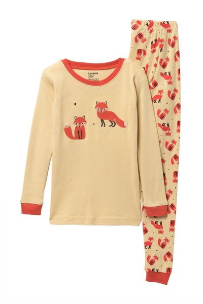 Leveret Leveret Kids Two-Piece Cotton Printed Matching Family Pajamas, Animal Friends