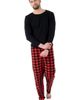 Leveret Leveret Men's Cotton Top & Fleece Pants Printed Matching Family Holiday Pajama Set - 1
