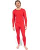 Leveret Leveret Men's Two-Piece Thermal Long Sleeve Solid Pajamas - 1