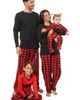 Leveret Leveret Women's Cotton Top & Fleece Pants Printed Matching Family Holiday Pajama Set - 3
