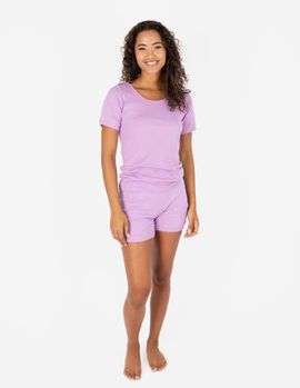 Leveret Leveret Women's Short Cotton Solid Pajama Set