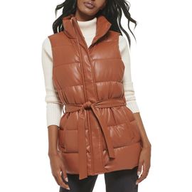 levi's levi's 361™ Belted Water Resistant Faux Leather Puffer Vest