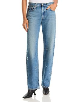 Levi's Levi's 501 '90s Embellished Mid Rise Straight Jeans in Trip on Drip