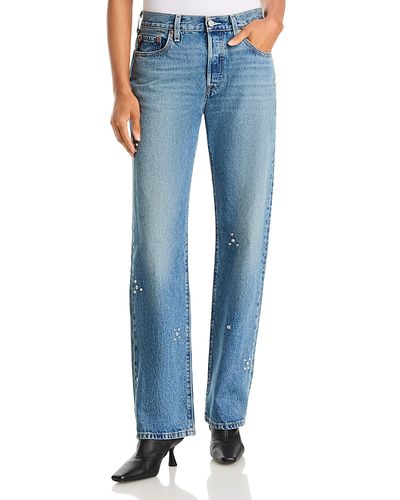 Levi's Levi's 501 '90s Embellished Mid Rise Straight Jeans in Trip on Drip