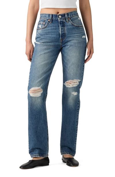 levi's levi's 501® Original Ripped Straight Leg Jeans