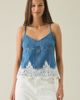 Levi's Levi's '90s Denim Lace Trim Cami in Slipped My Mind, Women's at Urban Outfitters - 1
