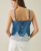 Levi's Levi's '90s Denim Lace Trim Cami in Slipped My Mind, Women's at Urban Outfitters - 3