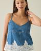 Levi's Levi's '90s Denim Lace Trim Cami in Slipped My Mind, Women's at Urban Outfitters - 4