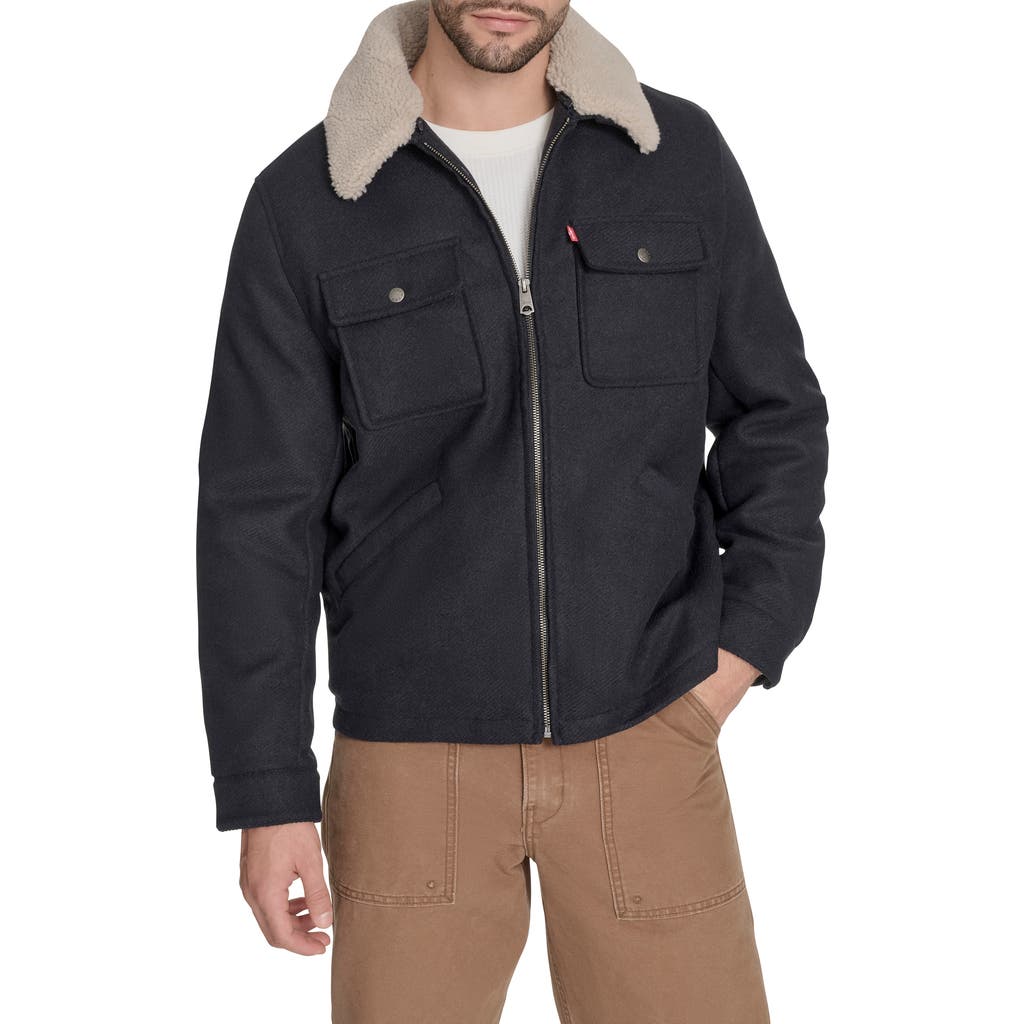 levi's levi's Brushed Twill Depot Jacket with Faux Shearling Collar