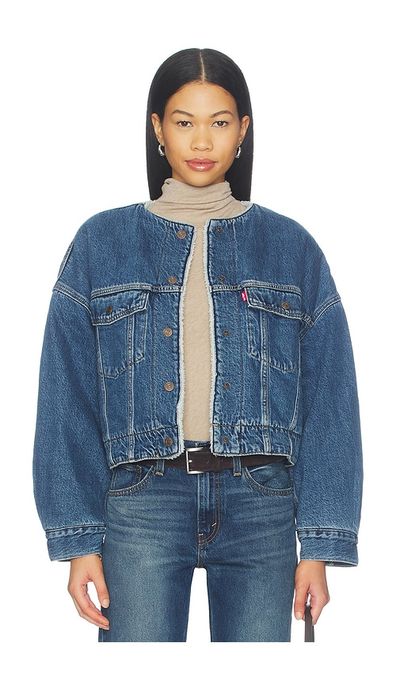 LEVI'S LEVI'S Collarless Crop Sherpa Trucker