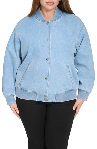 levi's levi's Crop Varsity Denim Bomber Jacket
