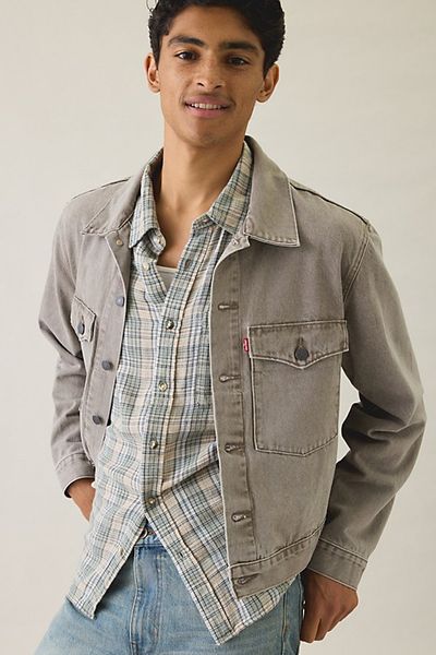 Levi's Levi's Embarcadero Station Denim Work Jacket in Sandy Morel, Men's at Urban Outfitters