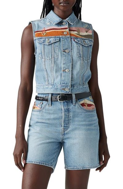 levi's levi's Embroidered Denim Vest