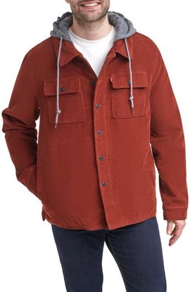 levi's Levi's® Faux Shearling Lined Hooded Corduroy Shirt Jacket