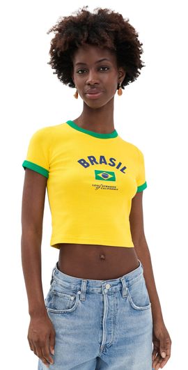 Levi's Levi's Levi's X World Cup Brazil Retro Ringer Baby Tee Yellow Green Blue