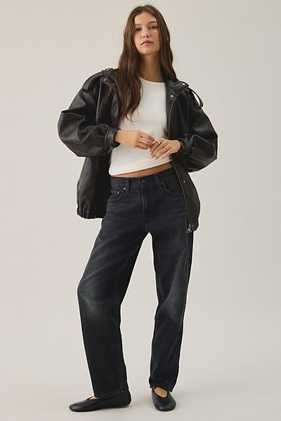 Levi's Levi's Mid-Rise Loose Taper Jeans in Black, Women's at Urban Outfitters