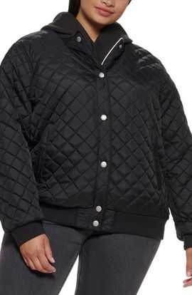 levi's levi's Quilted Water Resistant Bomber Jacket with Faux Shearling Lining