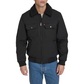 levi's levi's Water Resistant Faux Shearling Collar Canvas Bomber Jacket