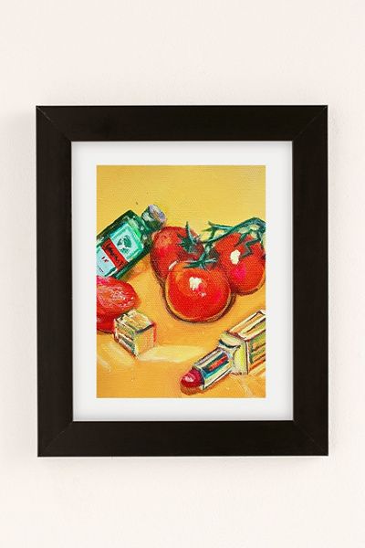 Lexi Hall Lexi Hall Tomato Scene Art Print in Black Matte Frame at Urban Outfitters