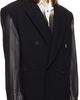 LGN Louis Gabriel Nouchi LGN Louis Gabriel Nouchi Black 4-Button Double-Breasted Sheer Blazer - 2