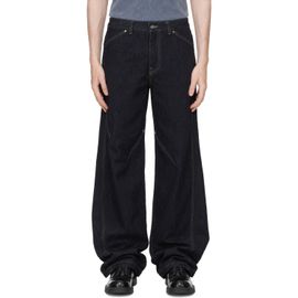 LGN Louis Gabriel Nouchi LGN Louis Gabriel Nouchi Indigo Straight Leg Pleat Denim Jeans
