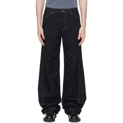 LGN Louis Gabriel Nouchi LGN Louis Gabriel Nouchi Indigo Straight Leg Pleat Denim Jeans