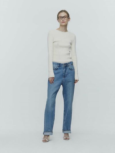 L’H.A.S Back Hole Ribbed Pullover