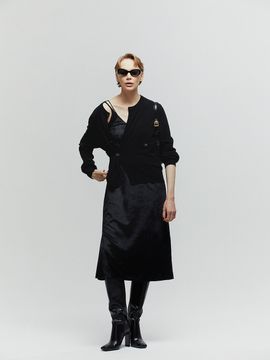 L’H.A.S Cashmere Relaxed Cardigan (Black)