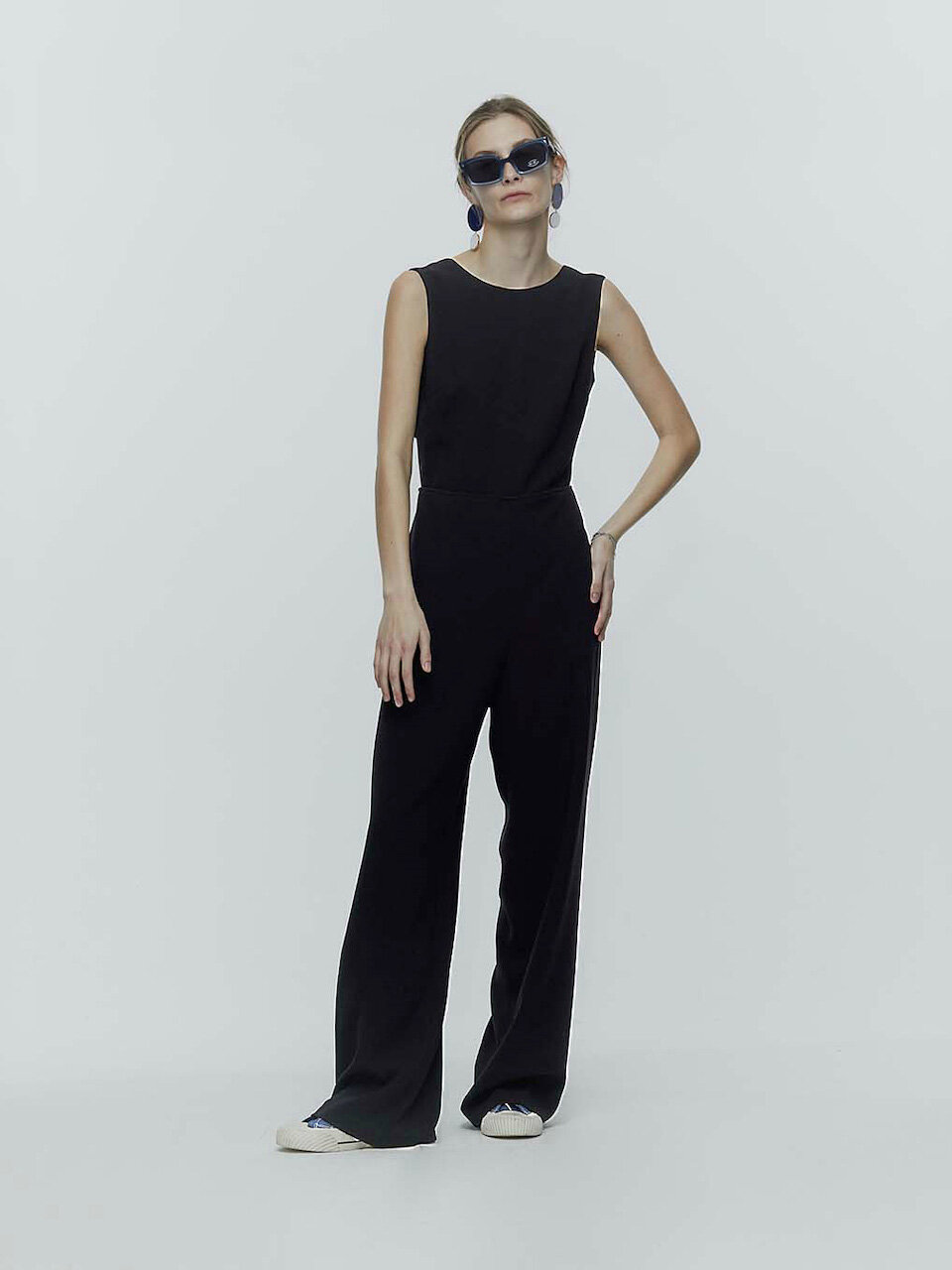 L’H.A.S Cross Back Open Jumpsuit _Black