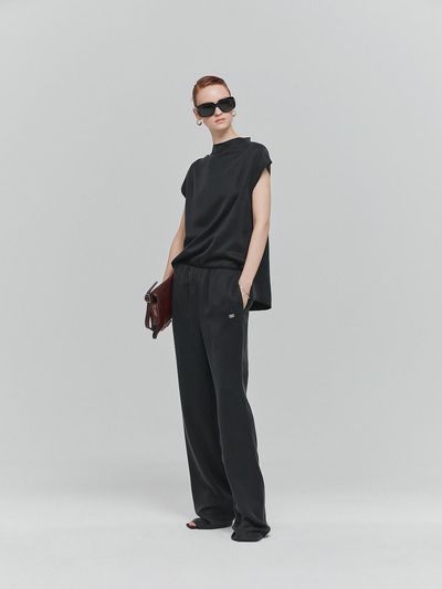 L’H.A.S Cupro Pull On Pants (Black)