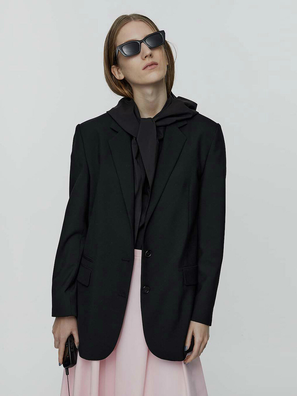 L’H.A.S [DE BASE] Hoodytaffeta Scarf_Black
