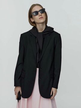 L’H.A.S [DE BASE] Hoodytaffeta Scarf_Black