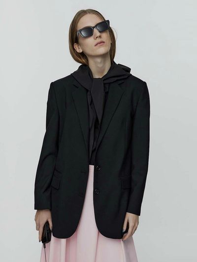 L’H.A.S [DE BASE] Hoodytaffeta Scarf_Black