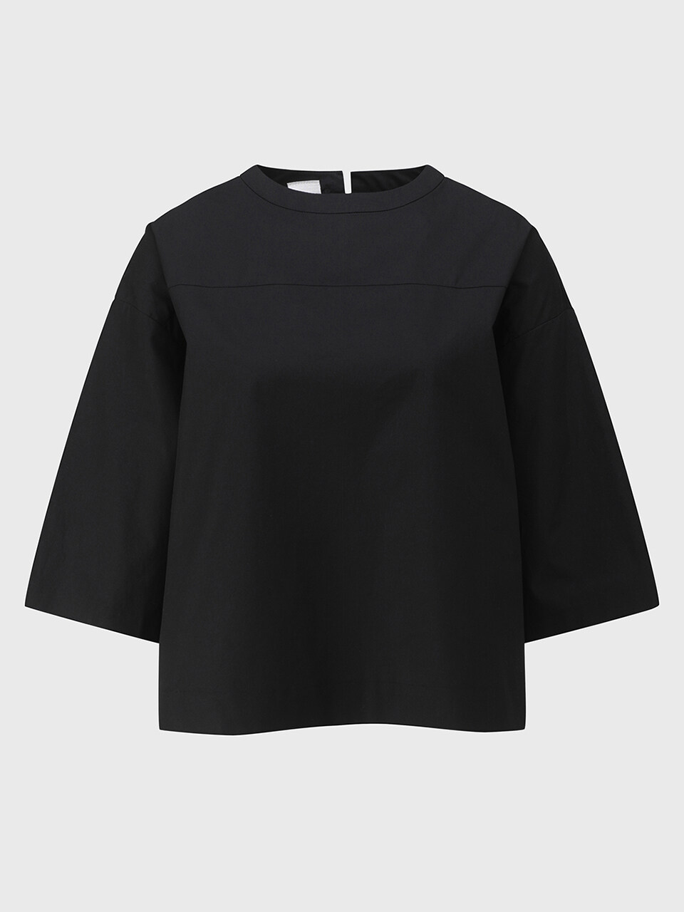 L’H.A.S Half Sleeve Poplin Top _Black
