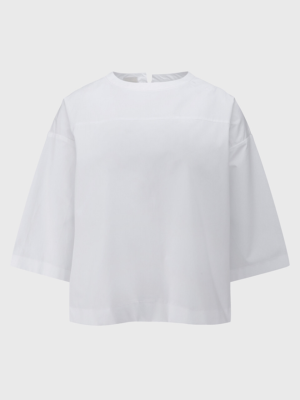 L’H.A.S Half Sleeve Poplin Top _White