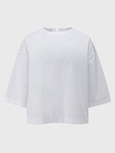 L’H.A.S Half Sleeve Poplin Top _White