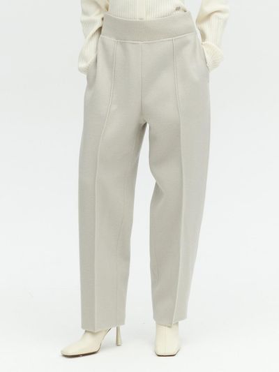 L’H.A.S HANDMADE WOOL BLEND PANTS_LIGHT BEIGE