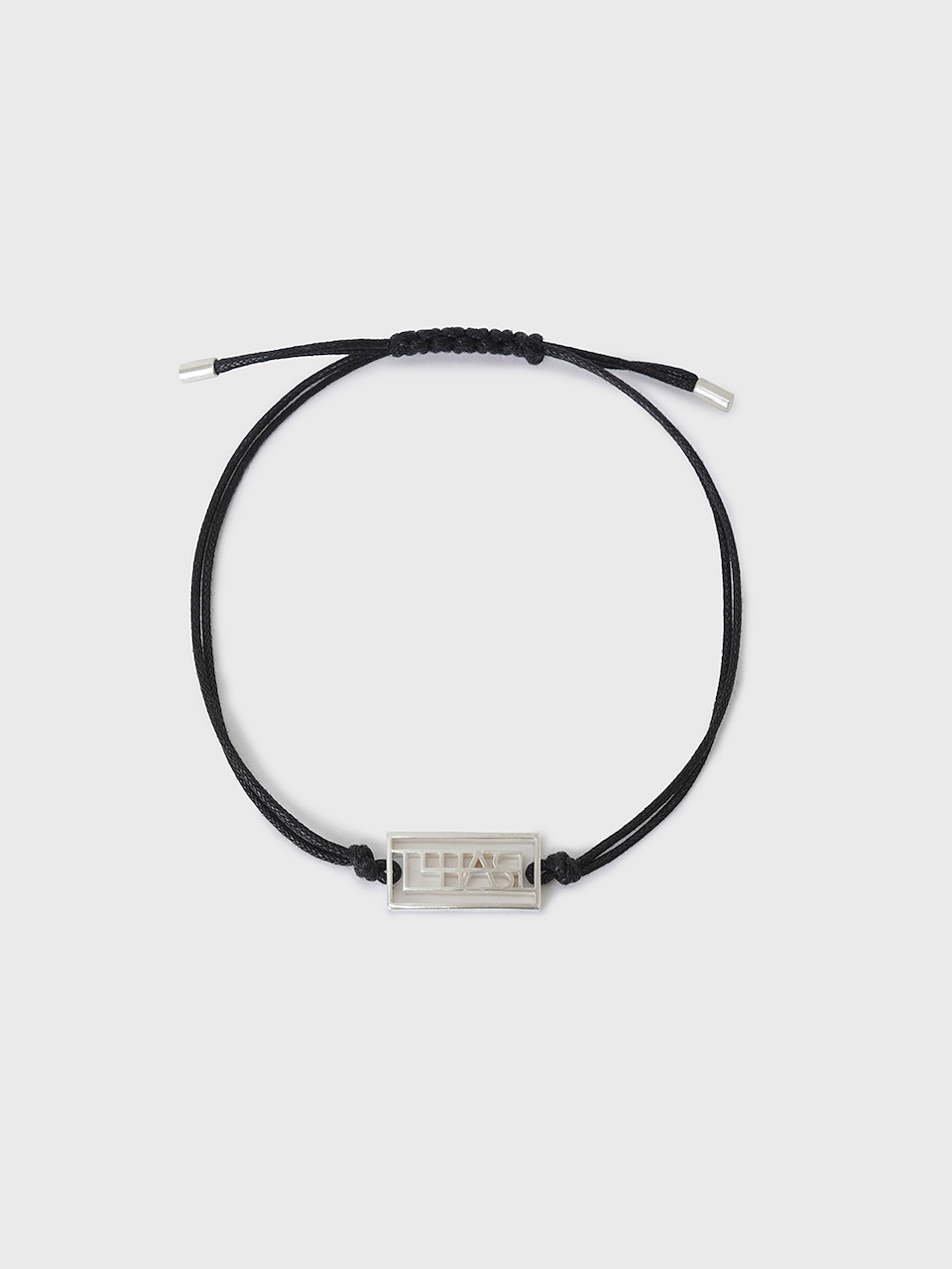 L’H.A.S LH.A.S Silver Symbol Knotted Bracelet (Black)