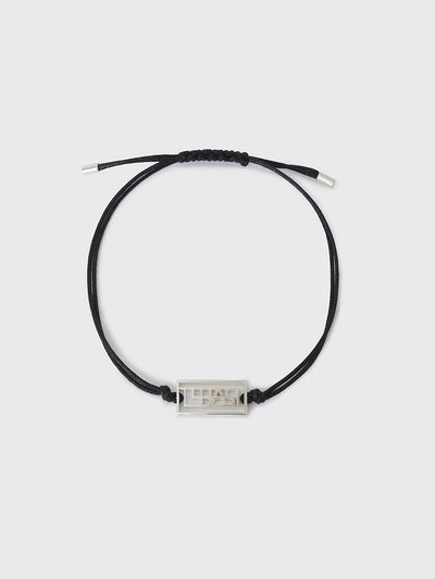 L’H.A.S LH.A.S Silver Symbol Knotted Bracelet (Black)