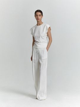 L’H.A.S Linen Pull On Pants_White