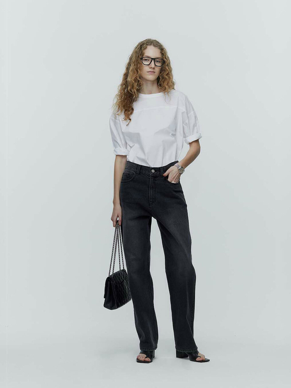 L’H.A.S Mid Rise Relax Jean_Black