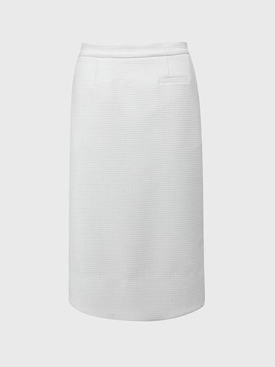 L’H.A.S Round Hem-Line Matelasse Skirt