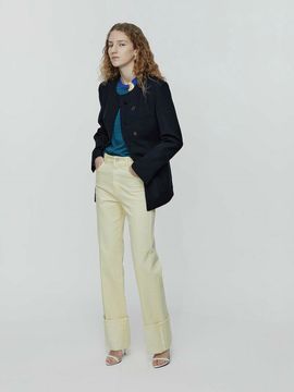 L’H.A.S Round Neck Slim Fit Klean Jacket_Navy