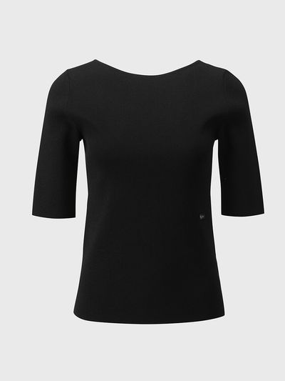 L’H.A.S Scoop Back Top _Black