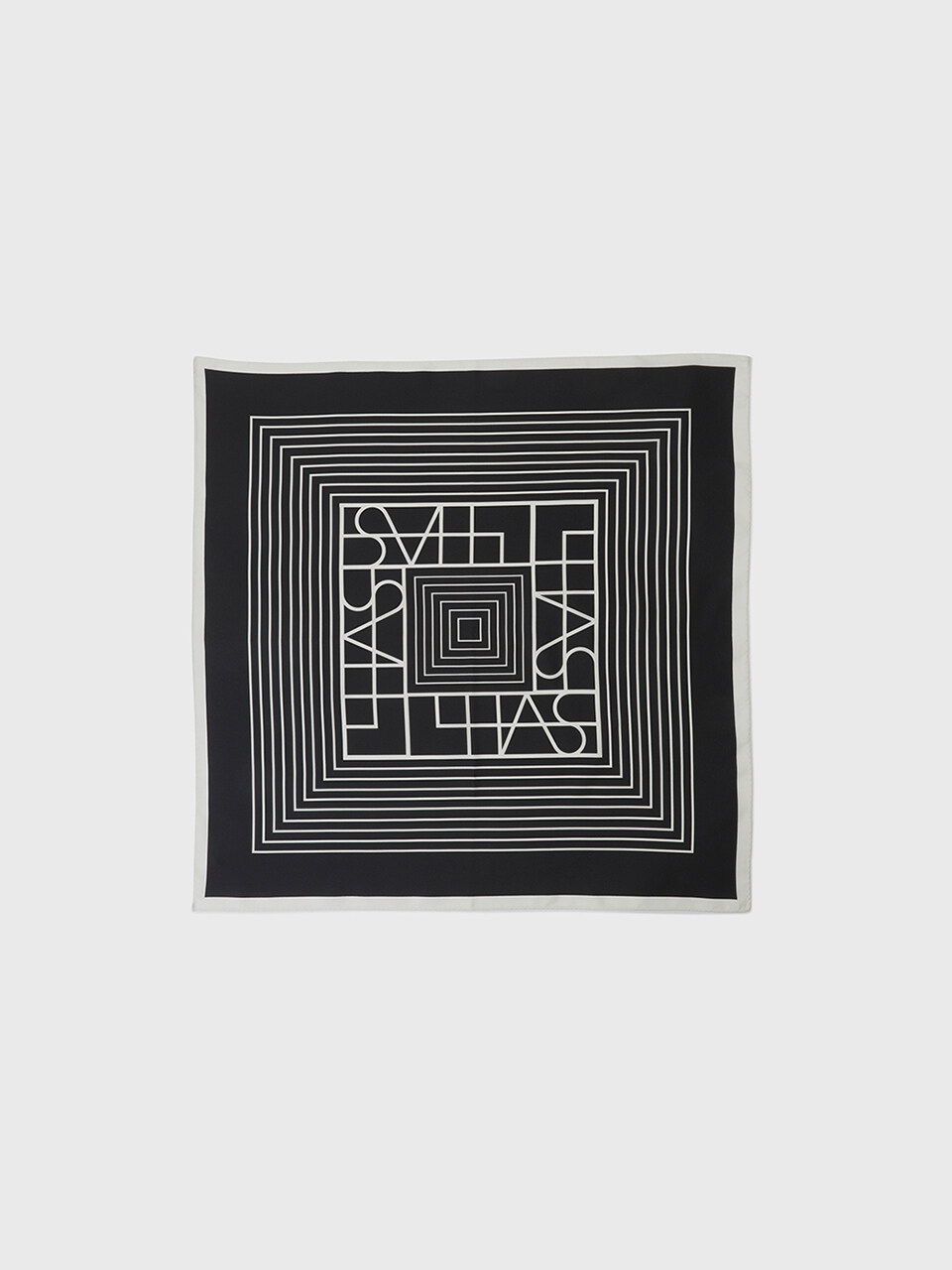 L’H.A.S Signature Symbol Silk Scarf Small_Black