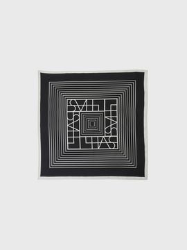 L’H.A.S Signature Symbol Silk Scarf Small_Black