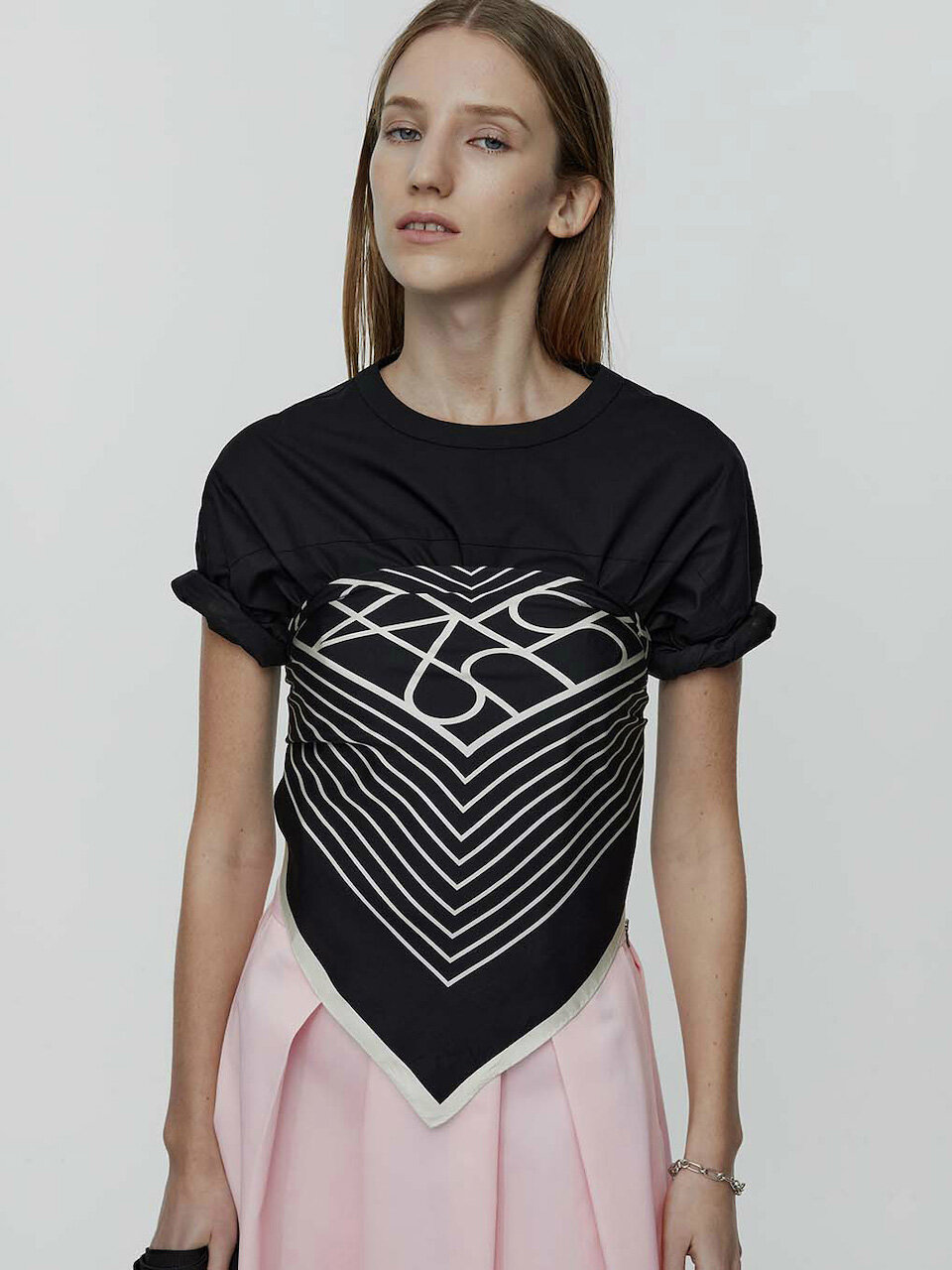 L’H.A.S Signature Symbol Silk Scarf_Black