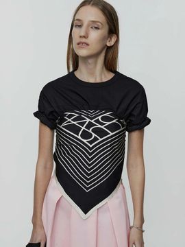 L’H.A.S Signature Symbol Silk Scarf_Black