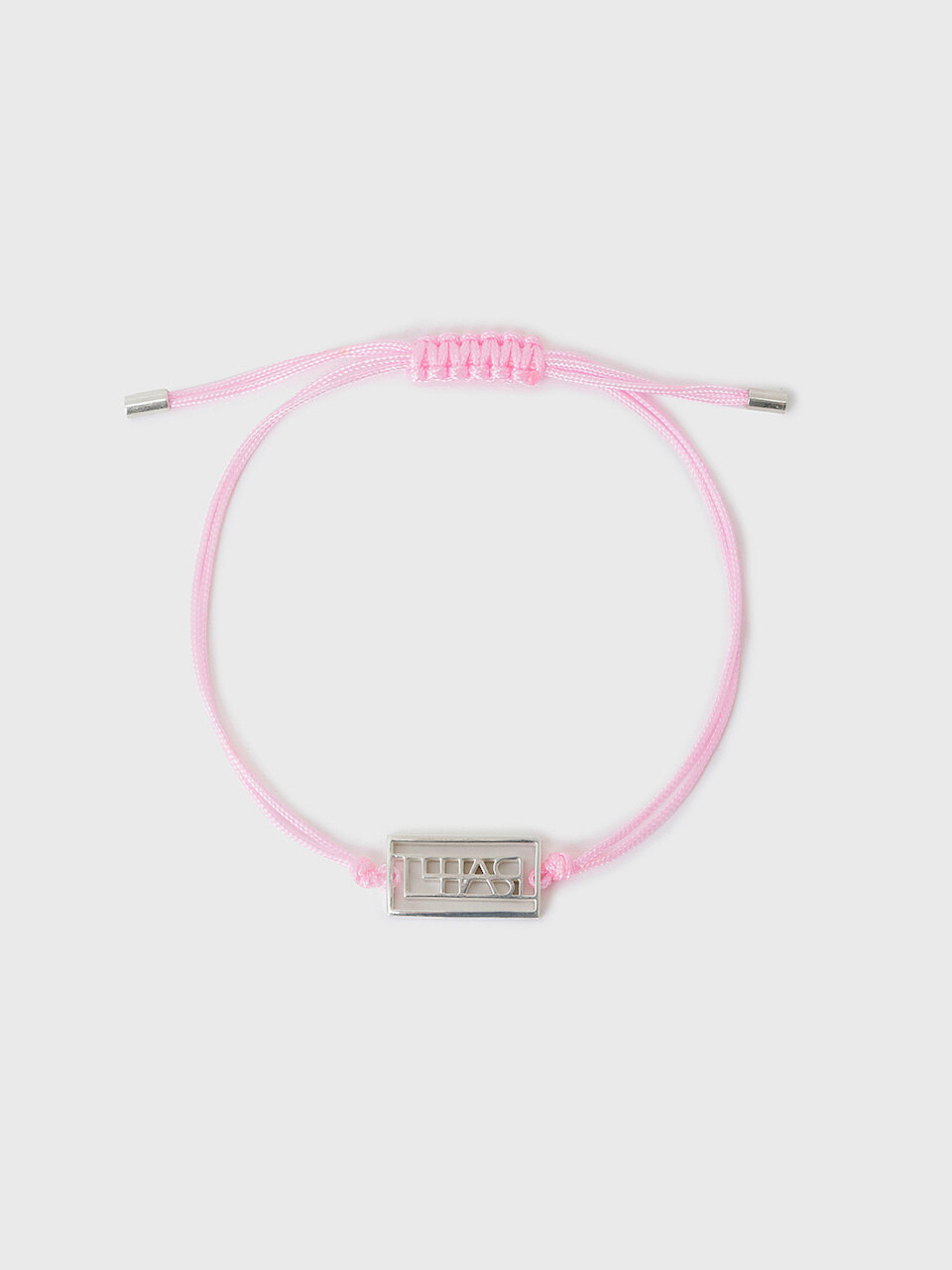 L’H.A.S Silver Symbol Knotted Bracelet _ Pink