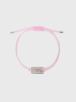 L’H.A.S Silver Symbol Knotted Bracelet _ Pink